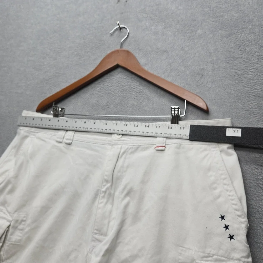 Polo Ralph Lauren Men Shorts 40 White Gellar Cargo Graphic Twill Text PRL 10